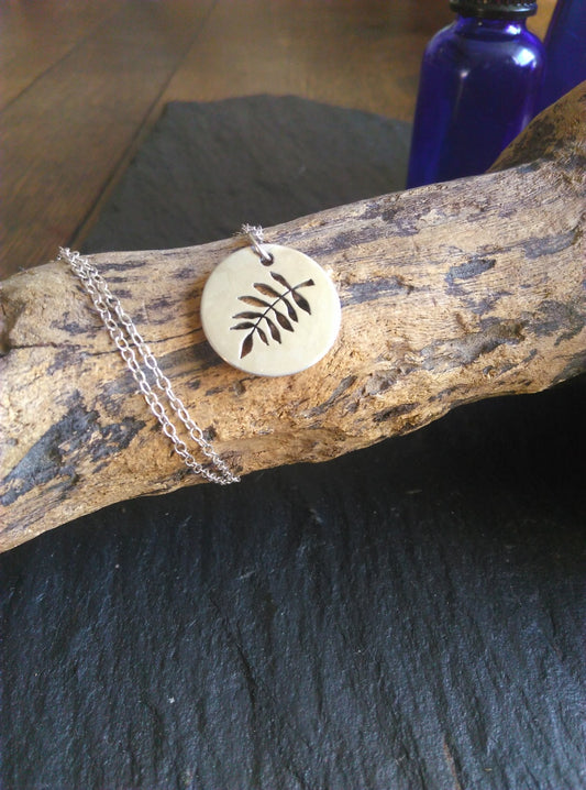 Rowan Leaf Necklace – Courage, Protection, Divination
