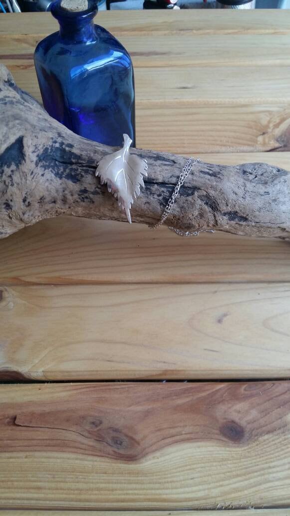 Silver Birch Leaf Necklace – Purifying, New Beginnings, Growth