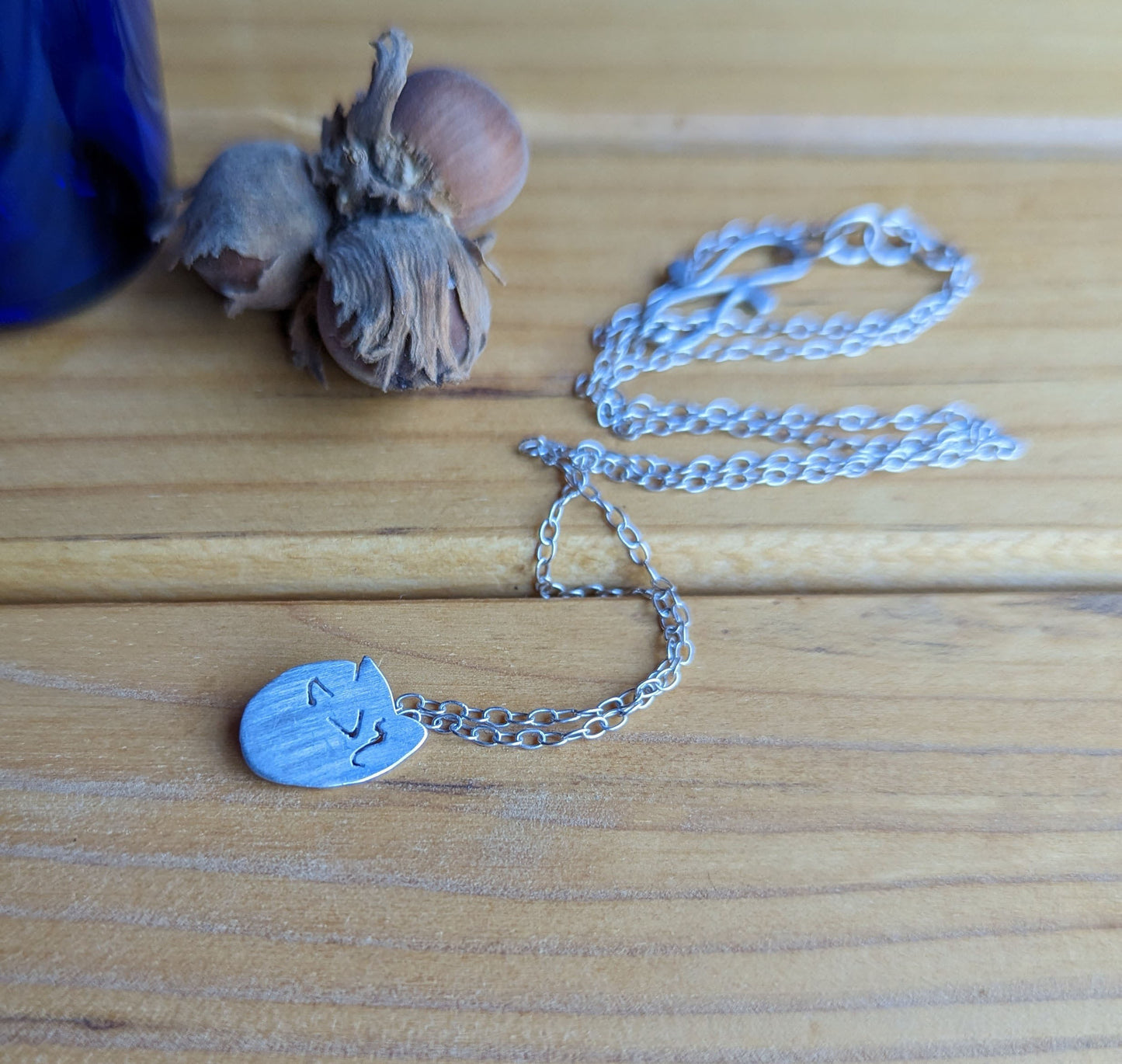 Sleeping fox necklace