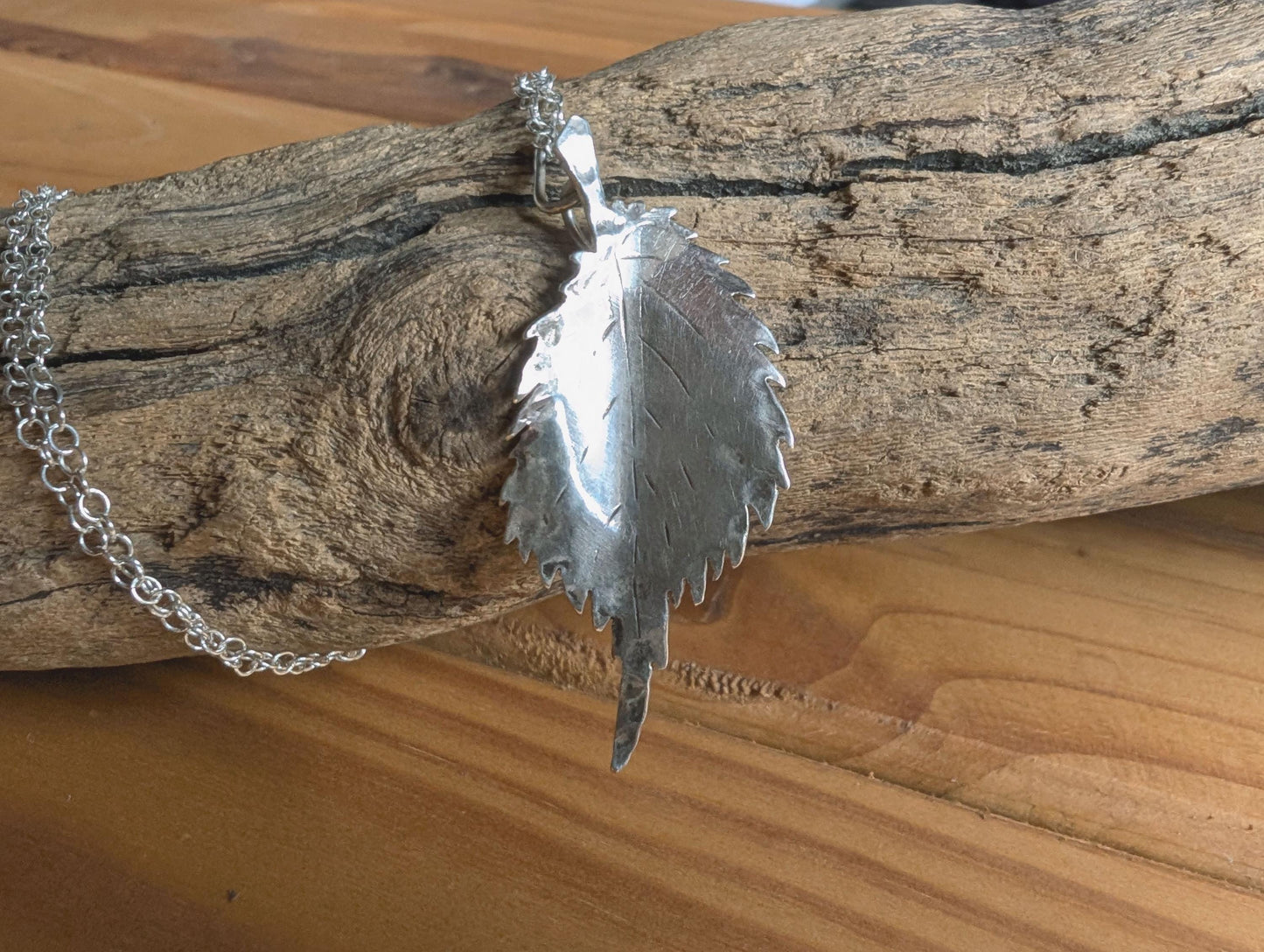Elm Leaf Necklace – Resilience, Connects to Afterlife, Love