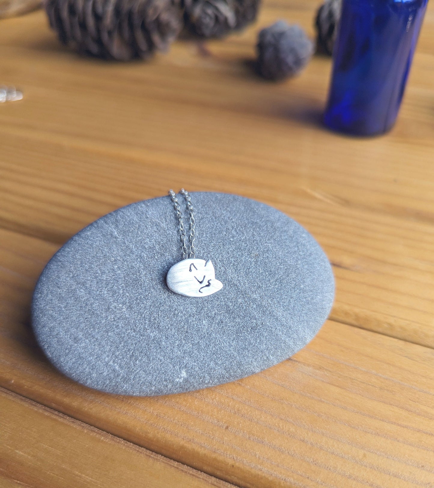 Sleeping fox necklace