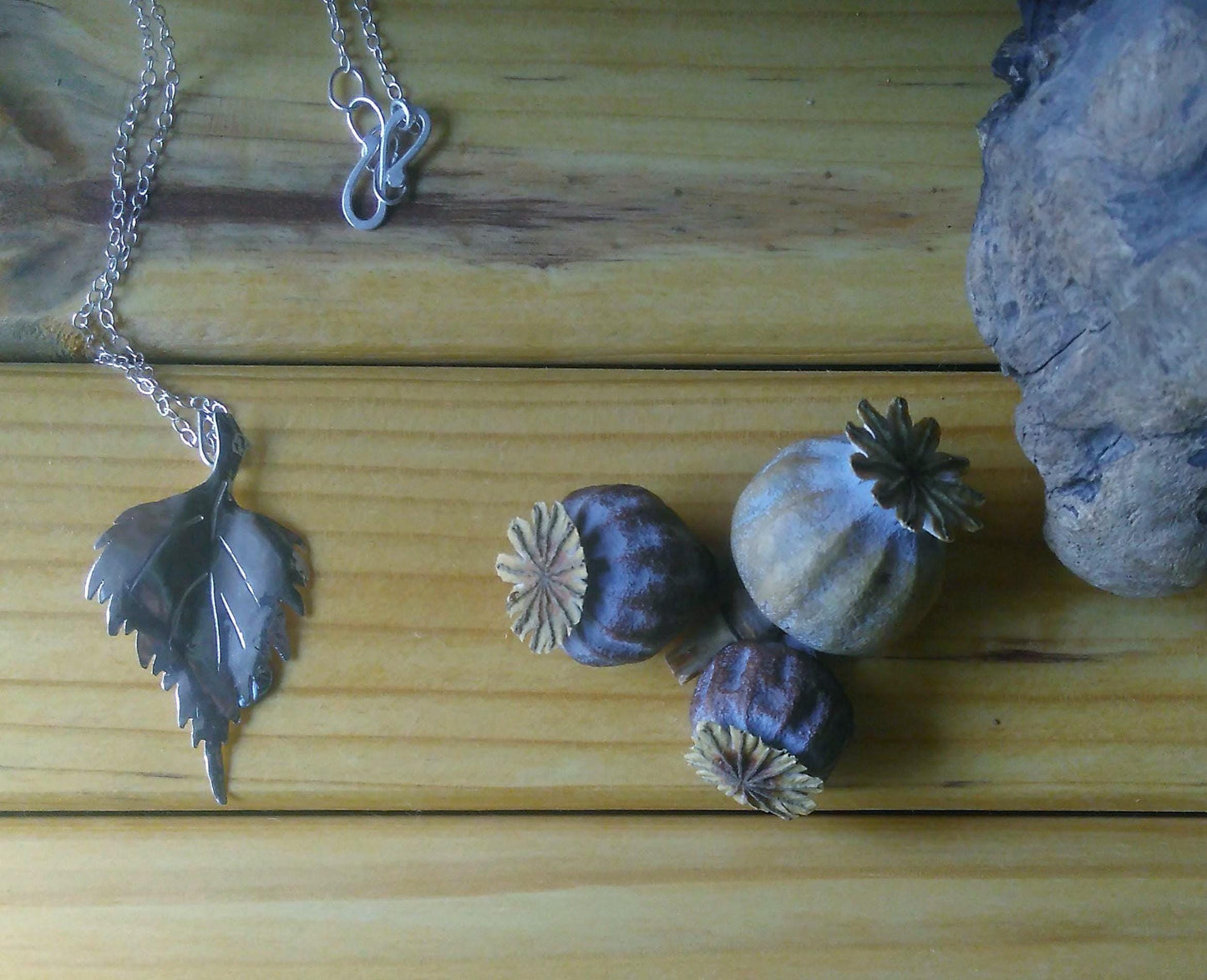 Silver Birch Leaf Necklace – Purifying, New Beginnings, Growth