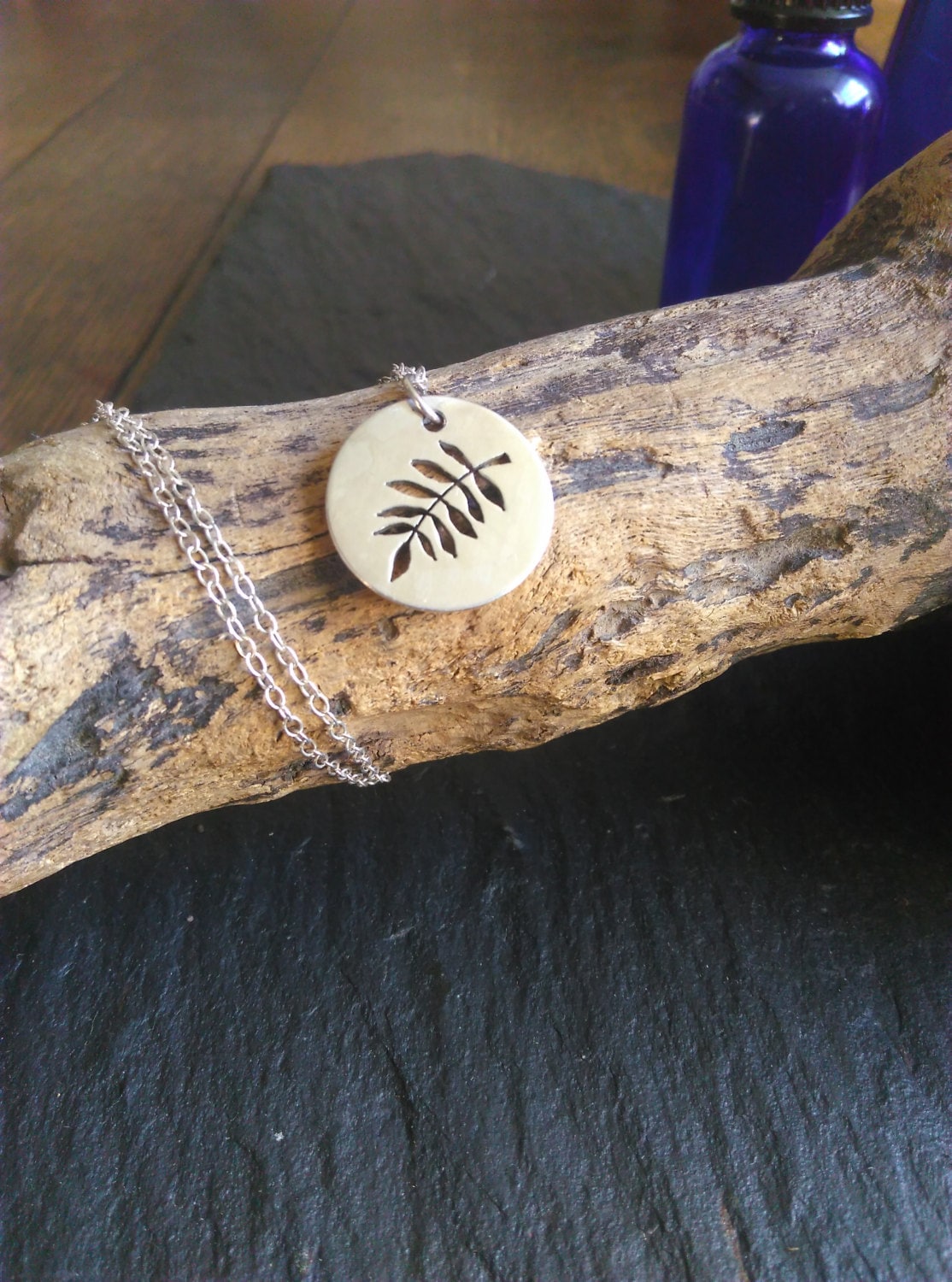Rowan Leaf Necklace – Courage, Protection, Divination