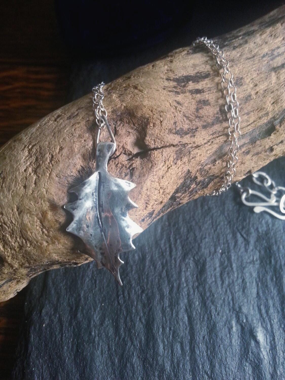 Holly Leaf Necklace – Renewal, Strength, Prosperity