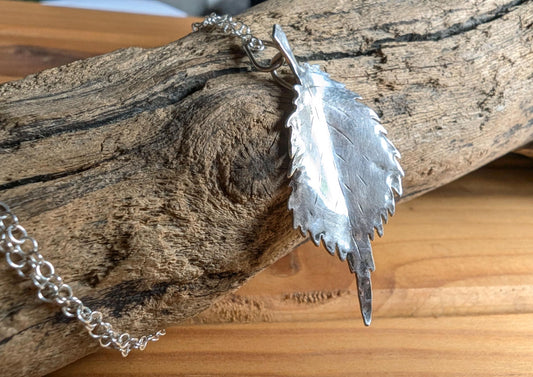 Elm Leaf Necklace – Resilience, Connects to Afterlife, Love