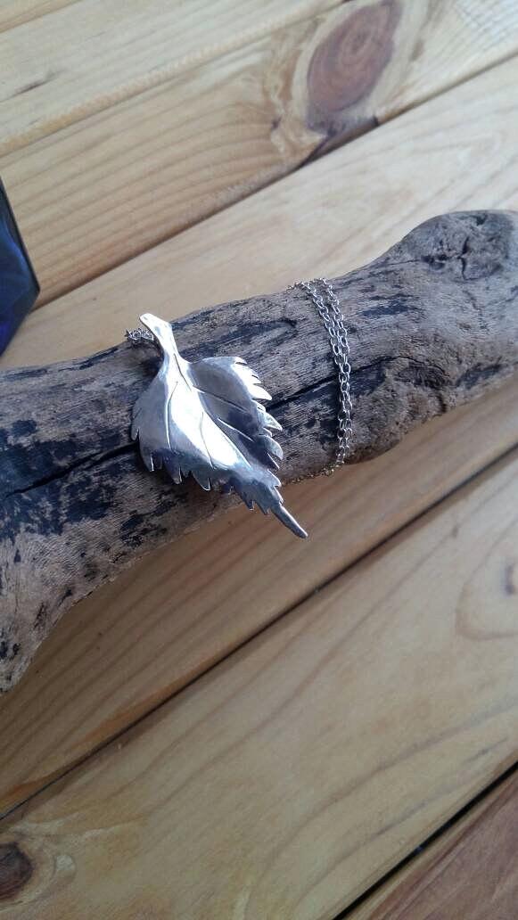 Silver Birch Leaf Necklace – Purifying, New Beginnings, Growth