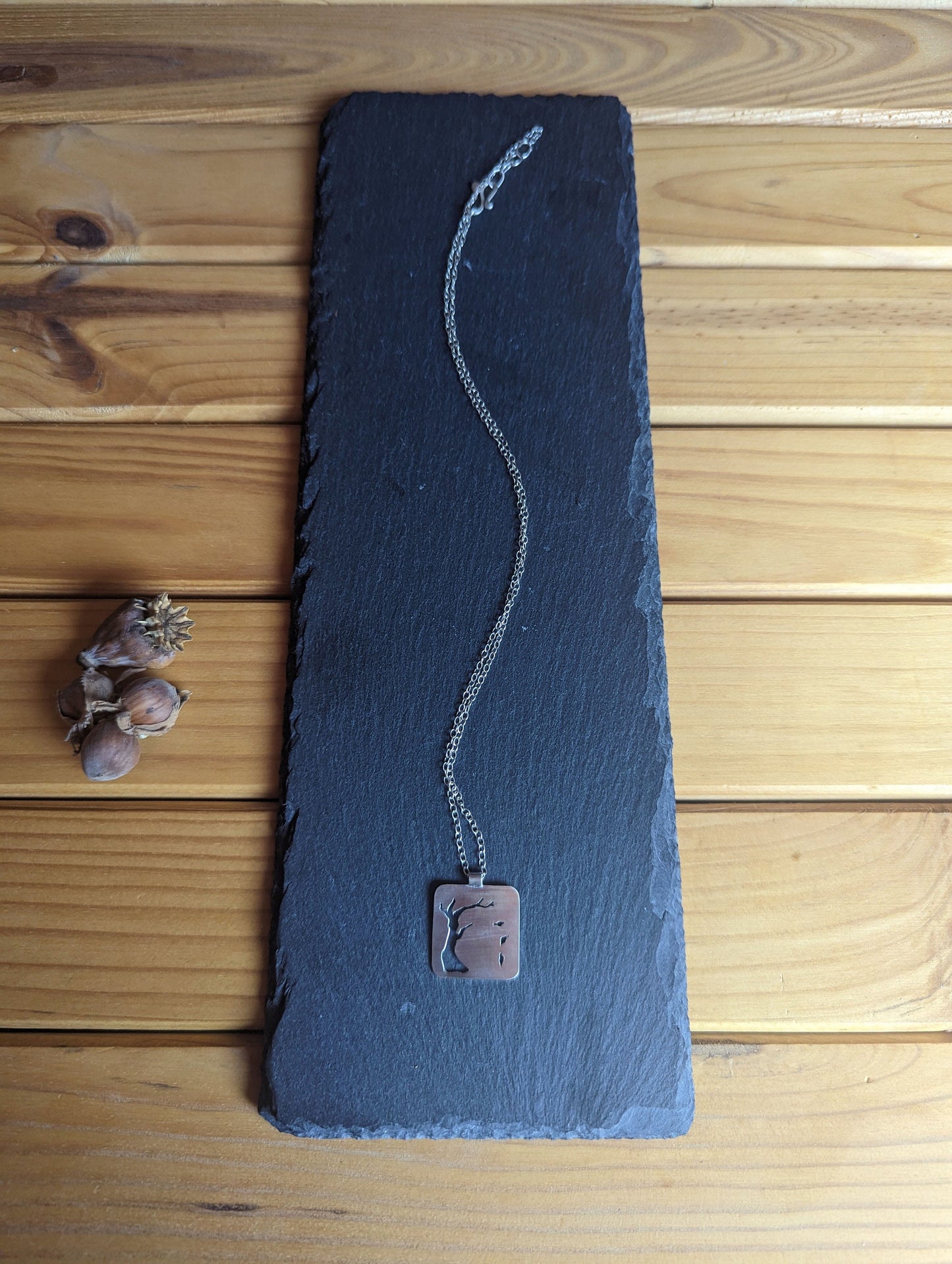 Winter tree necklace