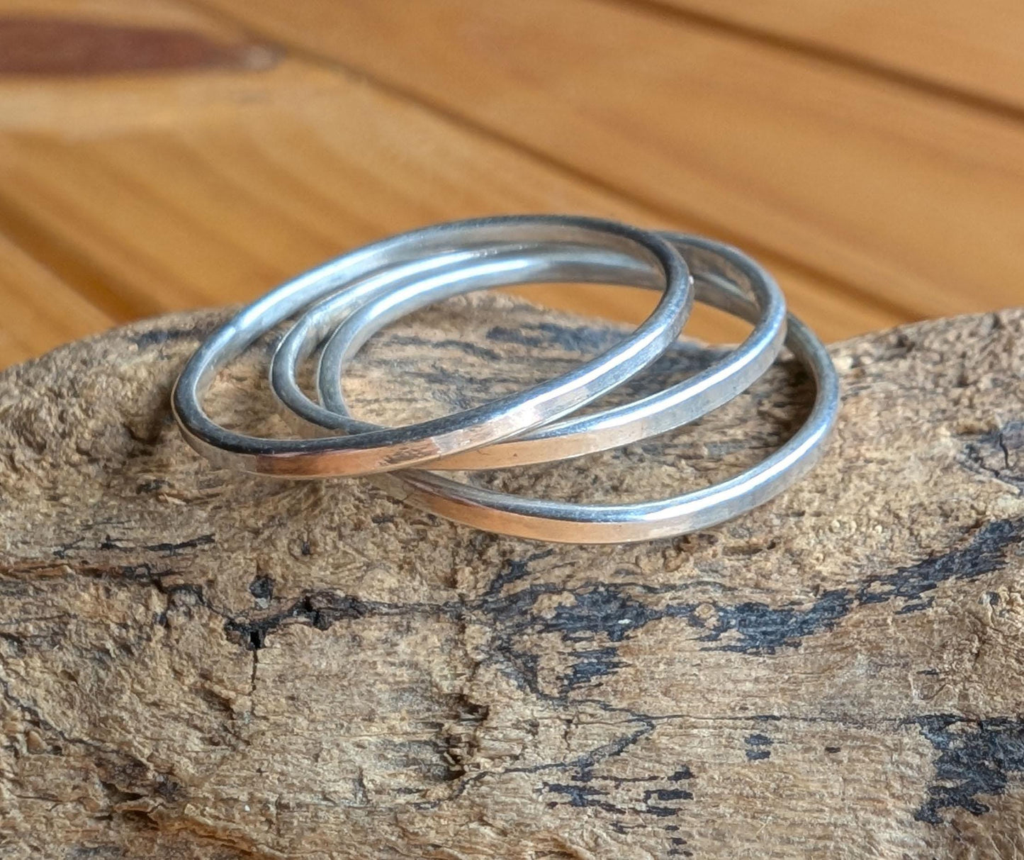 Silver stacking ring