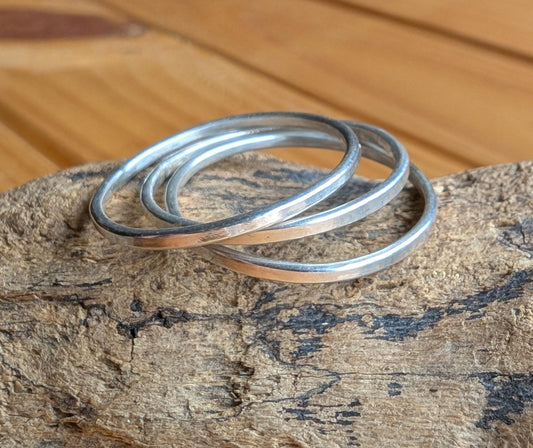 Silver stacking ring