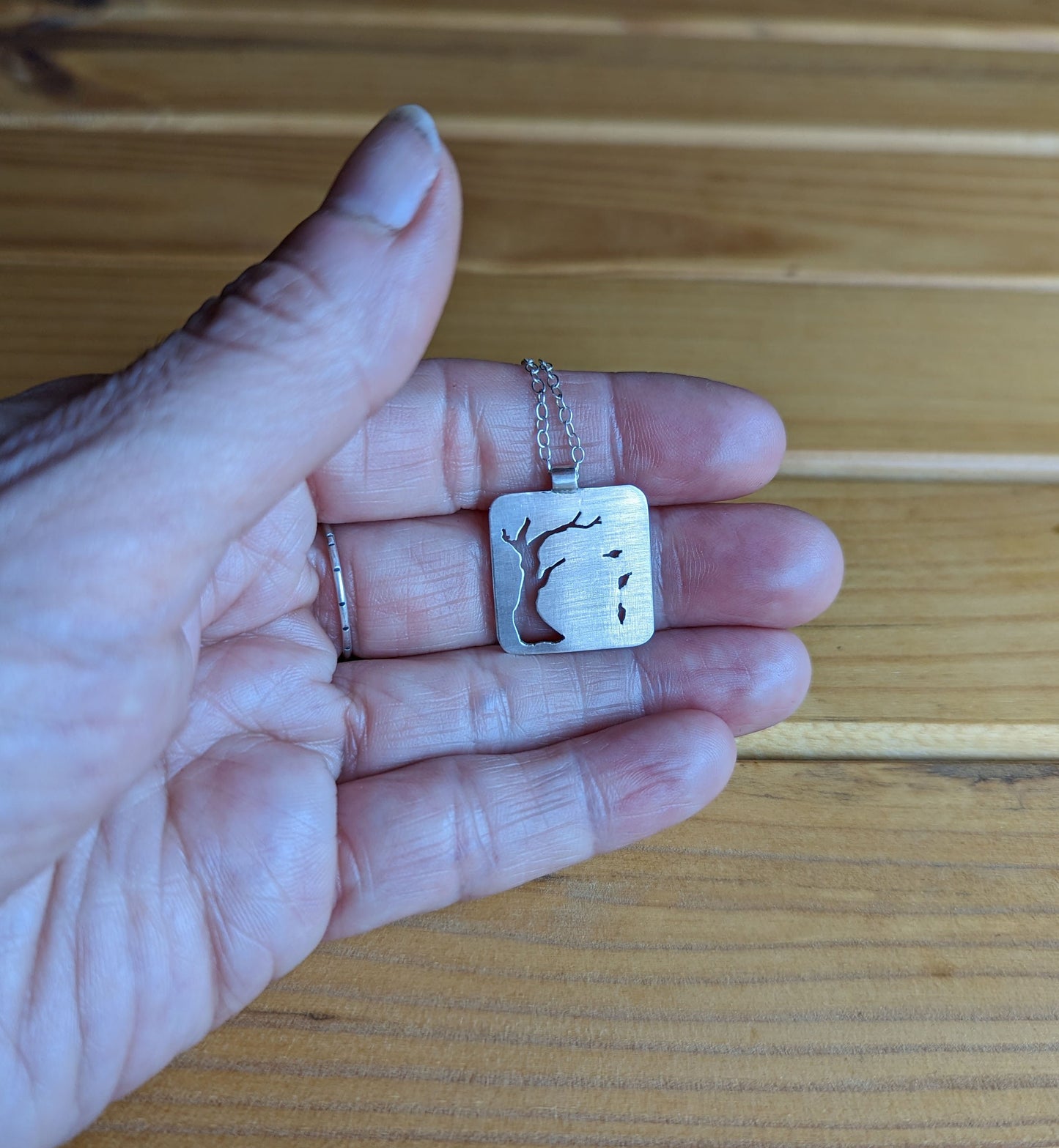 Winter tree necklace