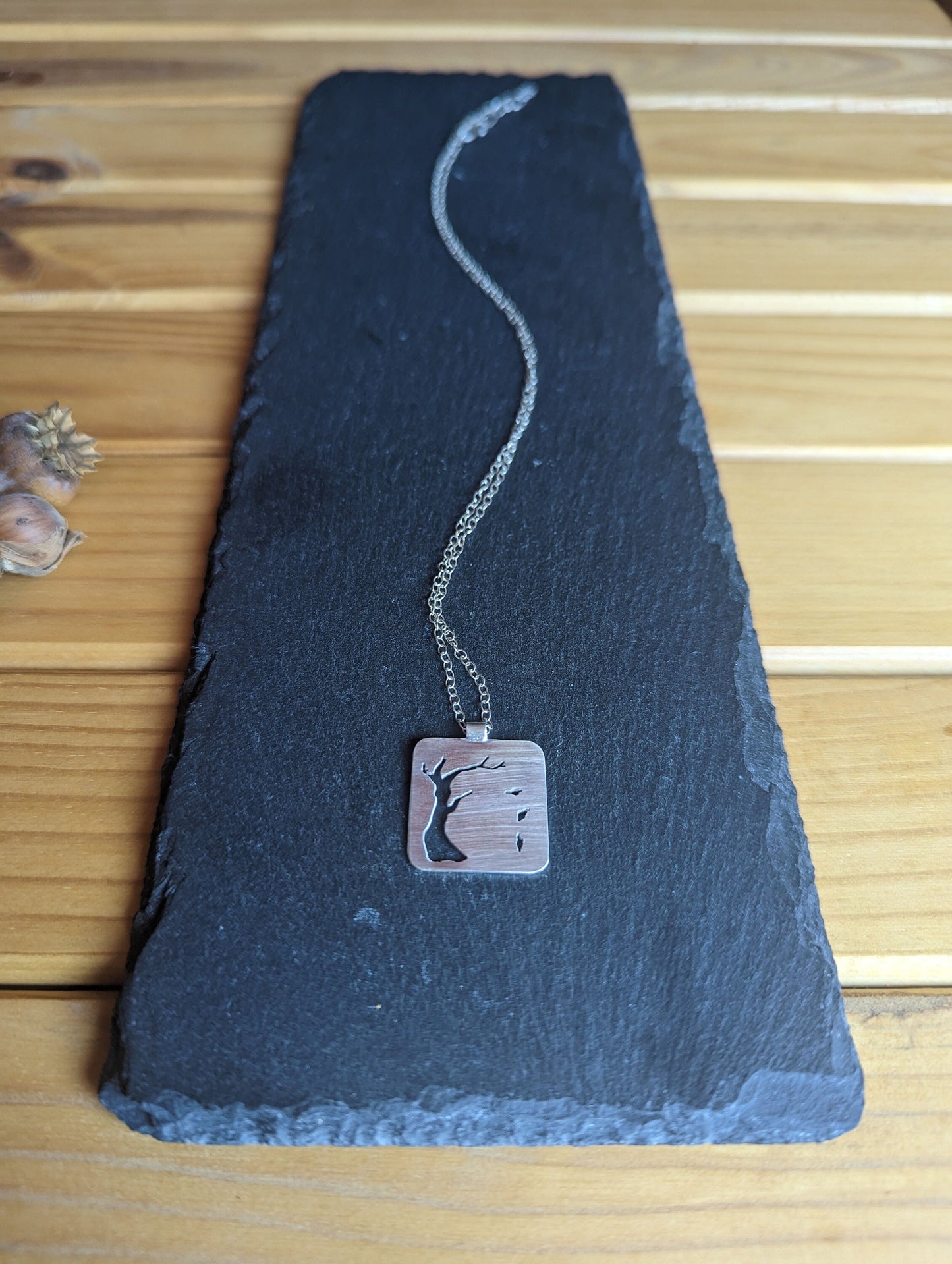 Winter tree necklace