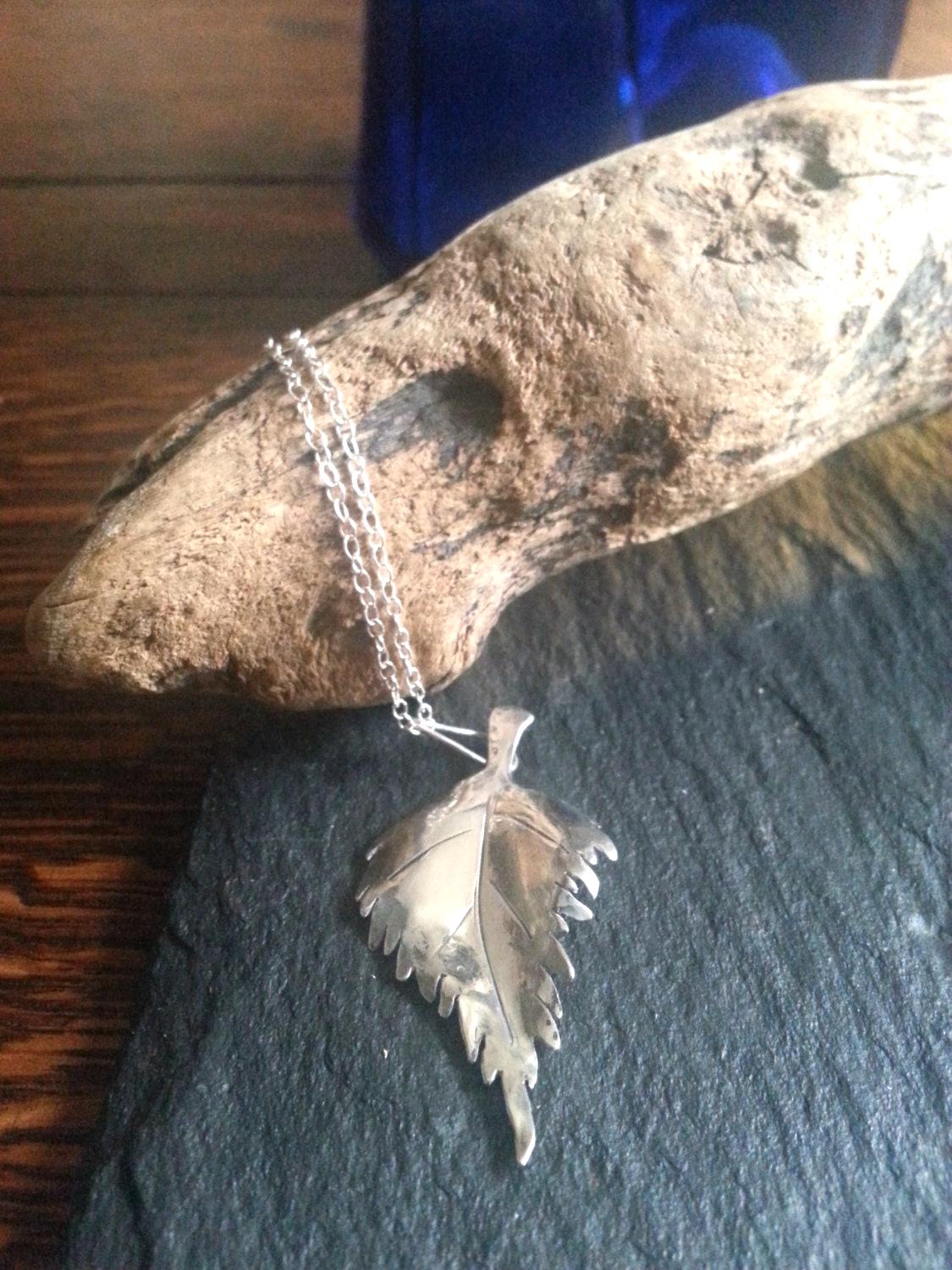 Silver Birch Leaf Necklace – Purifying, New Beginnings, Growth