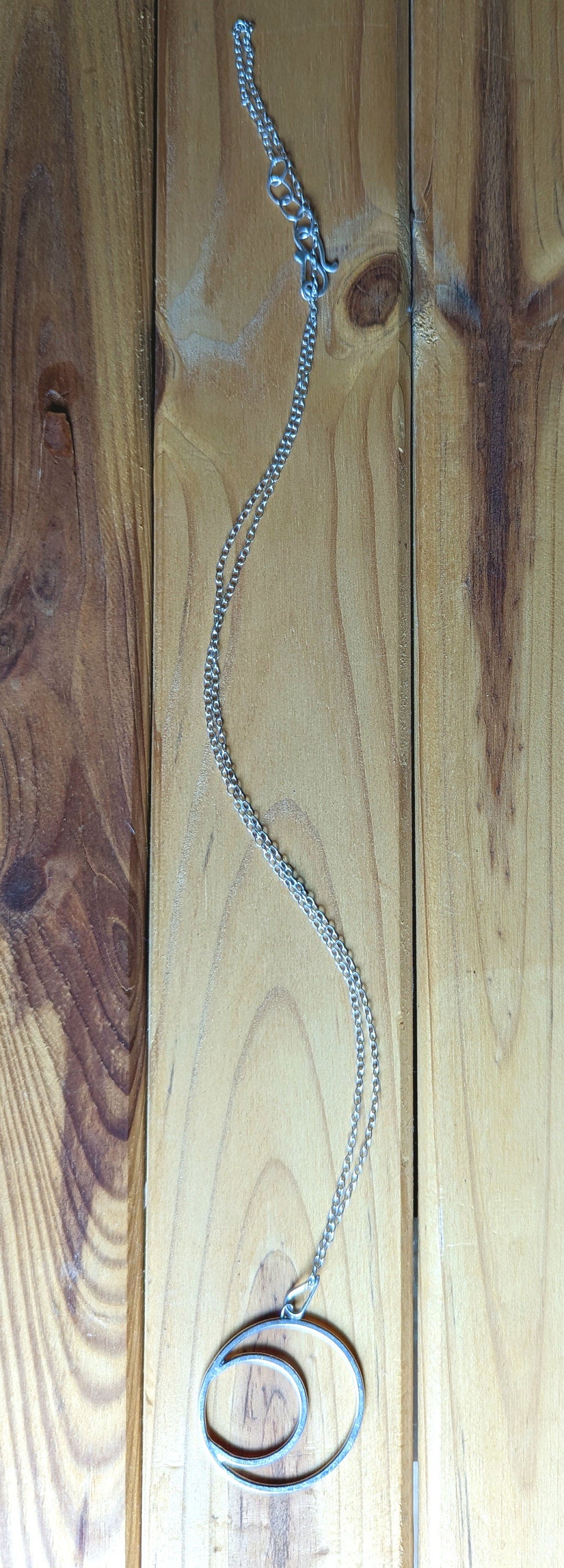 Crescent & full moon necklace