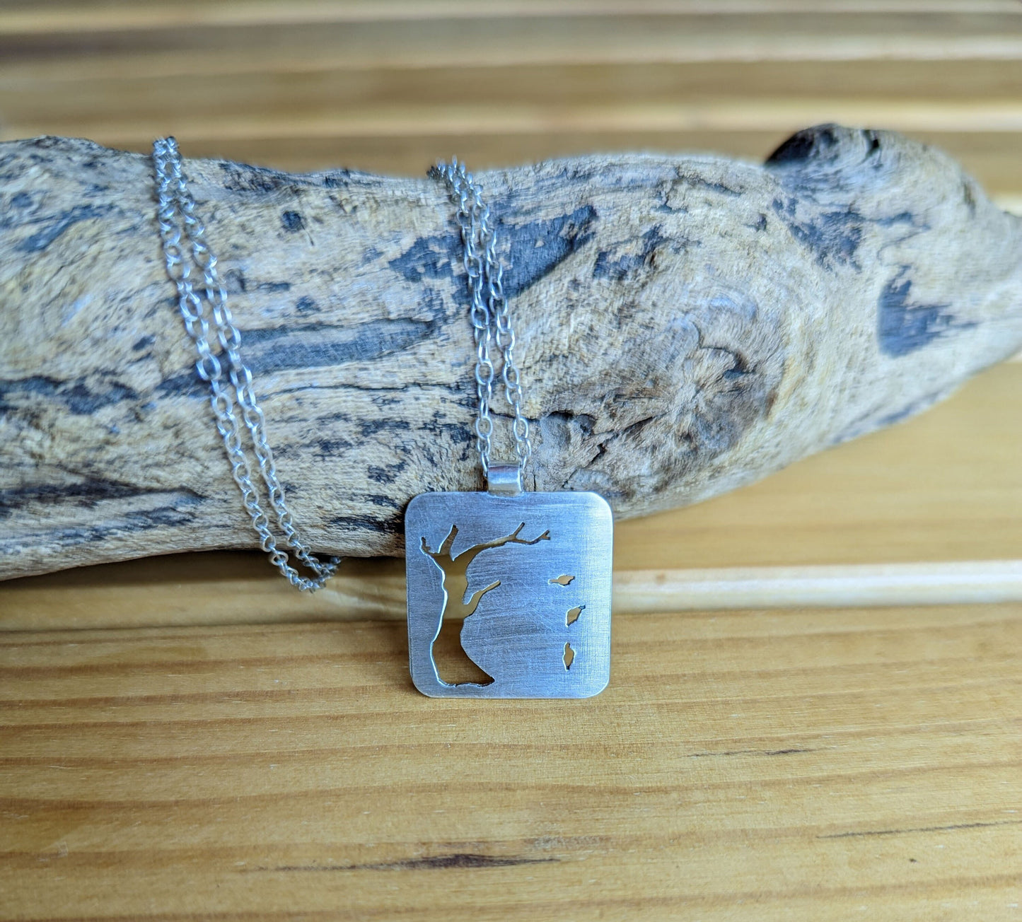 Winter tree necklace